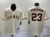 MLB San Francisco Giants #23 Pederson Gream Game Jersey