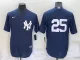 MLB New York Yankees #25 Gleyber Torres Navy Game Jersey