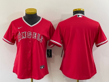 Women MLB Los Angeles Angels Blank Red Game Nike Jersey