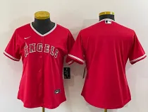 Women MLB Los Angeles Angels Blank Red Game Nike Jersey