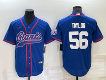Men's Nike New York Giants #56 Taylor Blue Baseball Nike Jersey