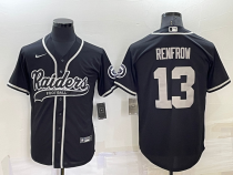 Men's Las Vegas Raiders #13 Hunter Renfrow Black Baseball Jersey