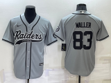 Men's Las Vegas Raiders #83 Darren Waller Grey Baseball Jersey