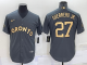 MLB Toronto Blue Jays #27 Guerrero Jr. Charcoal 2022 All-Star Jersey