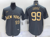 MLB New York Yankees #99 Aaron Judge Charcoal 2022 All-Star Jersey