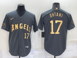 MLB Los Angeles Angels #17 Shohei Ohtani Charcoal 2022 All-Star Jersey