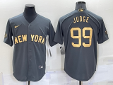 MLB New York Yankees #99 Aaron Judge Charcoal 2022 All-Star Jersey