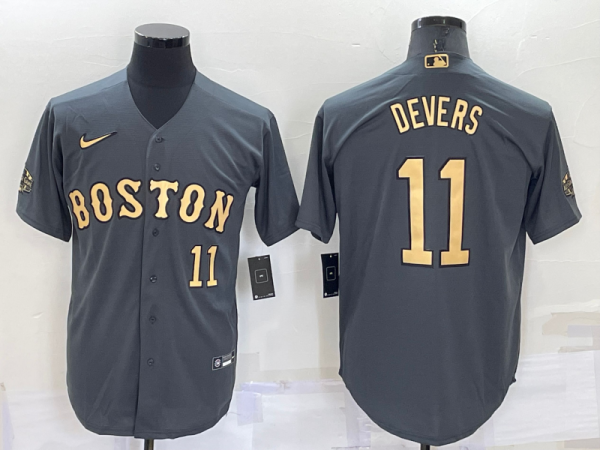 MLB Boston Red Sox #11 Devers Charcoal 2022 All-Star Jersey