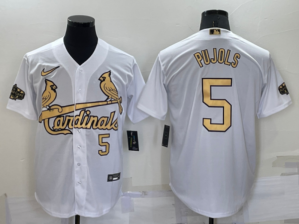 MLB St. Louis Cardinals #5 Pujols White 2022 All-Star Jersey