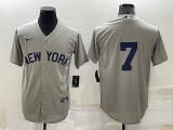 MLB New York Yankees #7 Mickey Mantle Gray Field Of Dreams Jersey