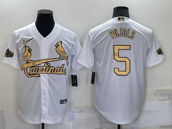 MLB St. Louis Cardinals #5 Pujols White 2022 All-Star Jersey