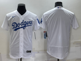 MLB Los Angeles Dodgers Blank White Flex Base Elite Jersey