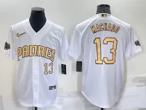 MLB San Diego Padres #13 Manny Machado 2022 All-Star White Jersey