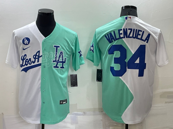 MLB Los Angeles Dodgers #34 Toro Valenzuela White/Green 2022 All-Star Jersey