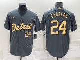 MLB Detroit Tigers #24 Miguel Cabrera Charcoal 2022 All-Star Jersey
