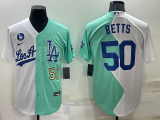 MLB Los Angeles Dodgers #50 Mookie Betts White/Green 2022 All-Star Jersey