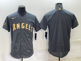 MLB Los Angeles Angels Blank Charcoal 2022 All-Star Grey Flex Base Elite Jersey