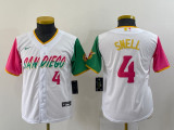 Youth MLB San Diego Padres #4 Blake Snell White 2022 City Connect Jersey