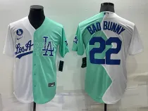 MLB Los Angeles Dodgers #22 Bad Bunny White/Green 2022 All-Star Jersey