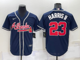 MLB Atlanta Braves #23 Harris II Blue Game Nike Jersey