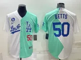 MLB Los Angeles Dodgers #50 Mookie Betts White/Green 2022 All-Star Jersey