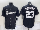 MLB Atlanta Braves #23 Harris II Black Game Nike Jersey