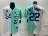 MLB Los Angeles Dodgers #22 Bad Bunny White/Green 2022 All-Star Jersey
