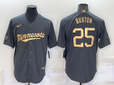 MLB Minnesota Twins #25 Buxton Charcoal 2022 All-Star Jersey