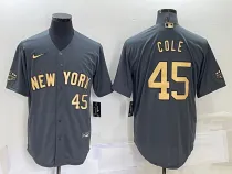 MLB New York Yankees #45 Gerrit Cole Charcoal 2022 All-Star Jersey