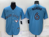 MLB Toronto Blue Jays #6 Manoah Blue Game Jersey