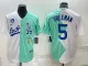 MLB Los Angeles Dodgers #5 Freddie Freeman White/Green 2022 All-Star Jersey