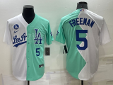 MLB Los Angeles Dodgers #5 Freddie Freeman White/Green 2022 All-Star Jersey