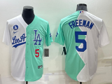 MLB Los Angeles Dodgers #5 Freddie Freeman White/Green 2022 All-Star Jersey