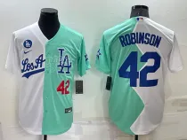 MLB Los Angeles Dodgers #42 Jackie Robinson White/Green 2022 All-Star Jersey