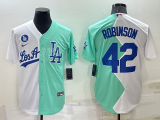 MLB Los Angeles Dodgers #42 Jackie Robinson White/Green 2022 All-Star Jersey