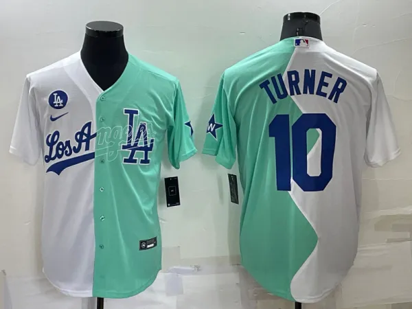 MLB Los Angeles Dodgers #10 Turner White/Green 2022 All-Star Jersey