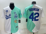 MLB Los Angeles Dodgers #42 Jackie Robinson White/Green 2022 All-Star Jersey