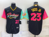 MLB San Diego Padres #23 Fernando Tatis Jr. Black 2022 City Connect Jersey