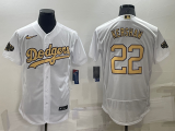 MLB Los Angeles Dodgers #22 Kershaw 2022 All-Star White Flex Base Elite Jersey