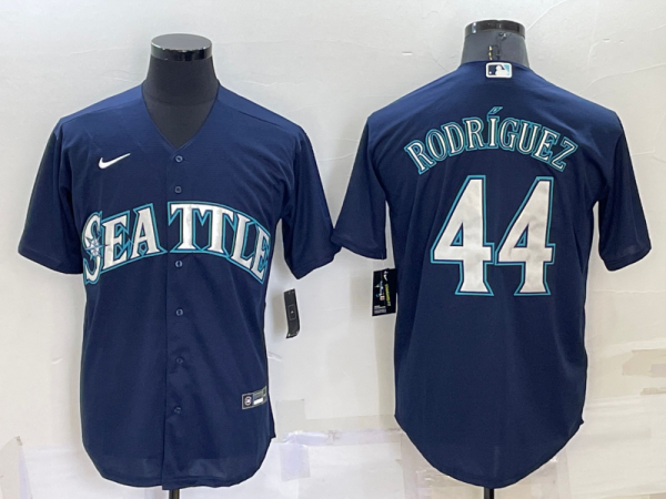 MLB Seattle Mariners #44 Julio Rodríguez Navy Game Nike Jersey