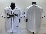 Men's Las Vegas Raiders Blank White Baseball Jersey