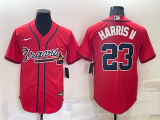 MLB Atlanta Braves #23 Harris II Red Game Nike Jersey