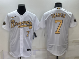 MLB Atlanta Braves #7 Dansby Swanson 2022 All-Star White Flex Base Elite Jersey