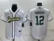 Men's Green Bay Packers #12 Aaron Rodgers White Baseball Nike Jersey