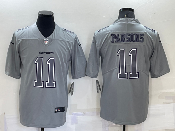 Men's Dallas Cowboys #11 Micah Parsons Grey Atmosphere Fashion Limited Jersey