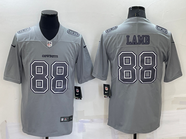 Men's Dallas Cowboys #88 CeeDee Lamb Grey Atmosphere Fashion Limited Jersey