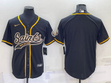 Men's New Orleans Saints Black Blank Baseball Nike Jersey