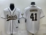 Men's New Orleans Saints #41 Alvin Kamara White Baseball Nike Jersey