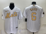 MLB New York Mets #6 Starling Marte 2022 All-Star White Jersey