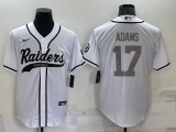 Men's Las Vegas Raiders #17 Davante Adams White Baseball Jersey